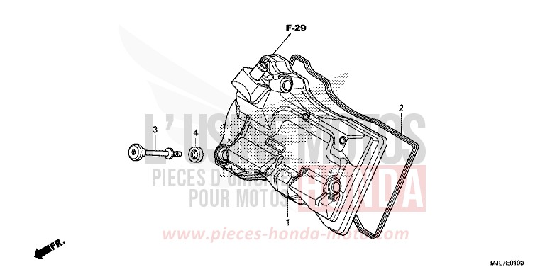 ZYLINDERKOPFDECKEL von Integra 750 MAT PEARL GLARE WHITE (NHB54) von 2014